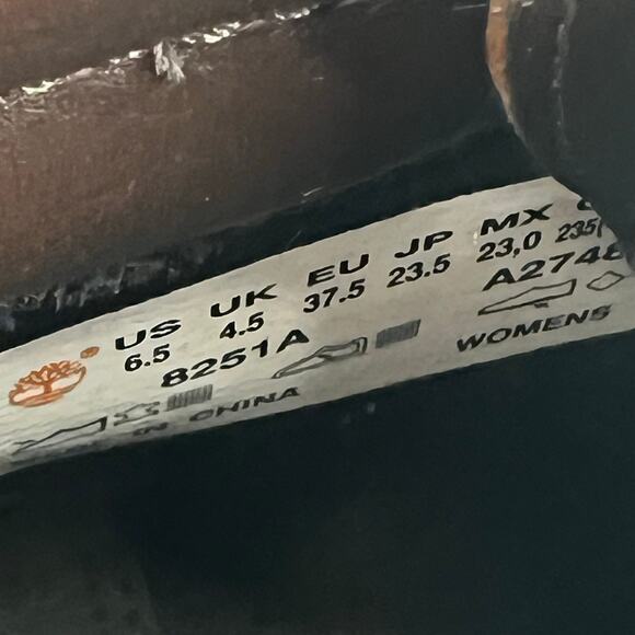 Timberland Amston 6" wedge boot women's wheat Nubuck lace up Style 8251A sz 6.5 - Picture 9 of 9